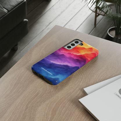 Purple Orange Mountains - Tough Samsung S22 Phone Case