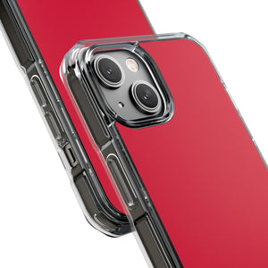 Crimson Red | Phone Case for iPhone (Clear Impact Case - Magnetic)