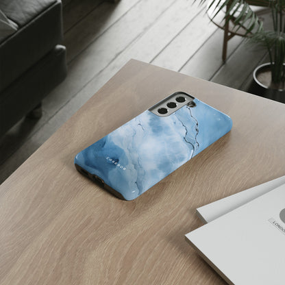 Light Navy Marble - Protective Phone Case