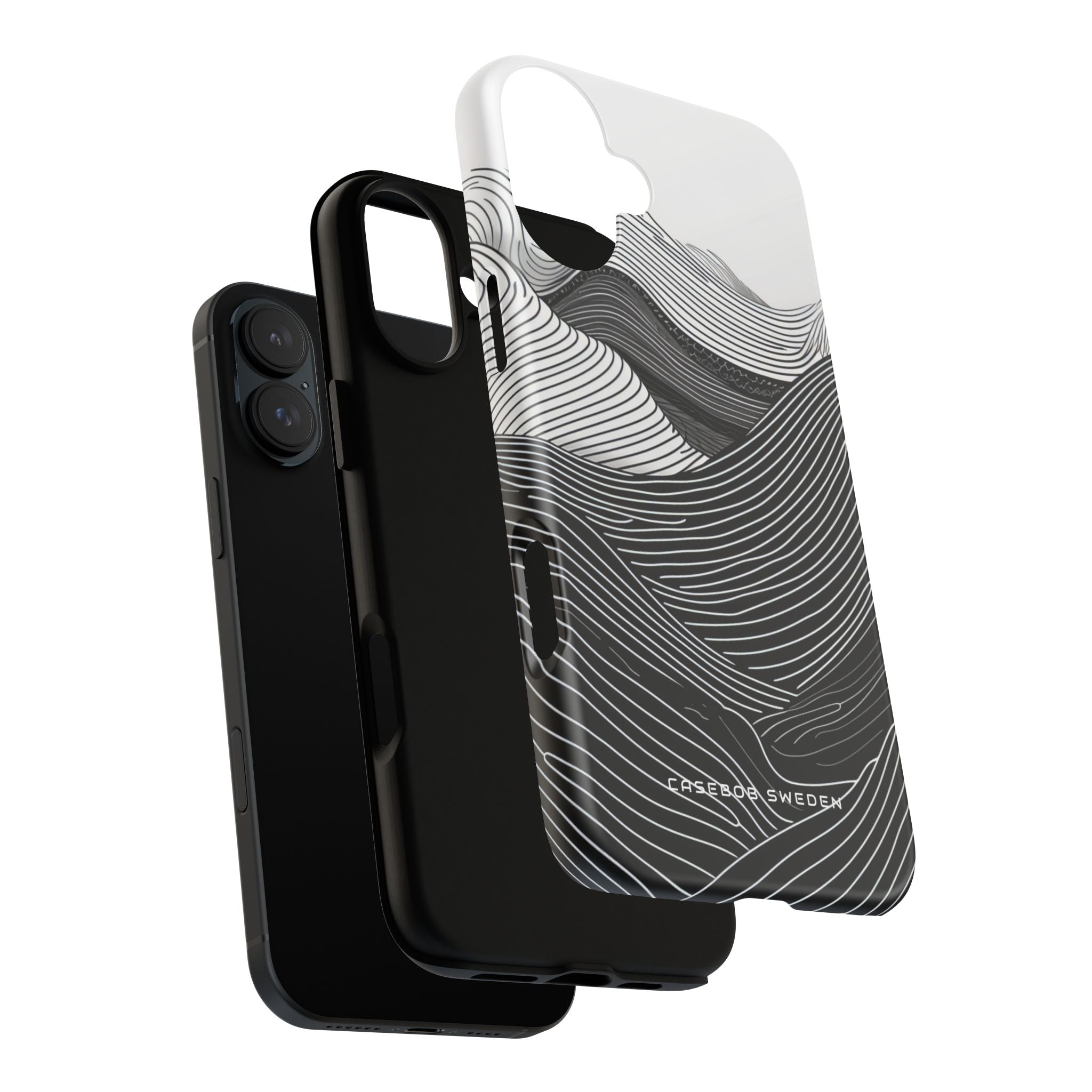 Undulating Horizon Waves iPhone 16 - Tough Phone Case