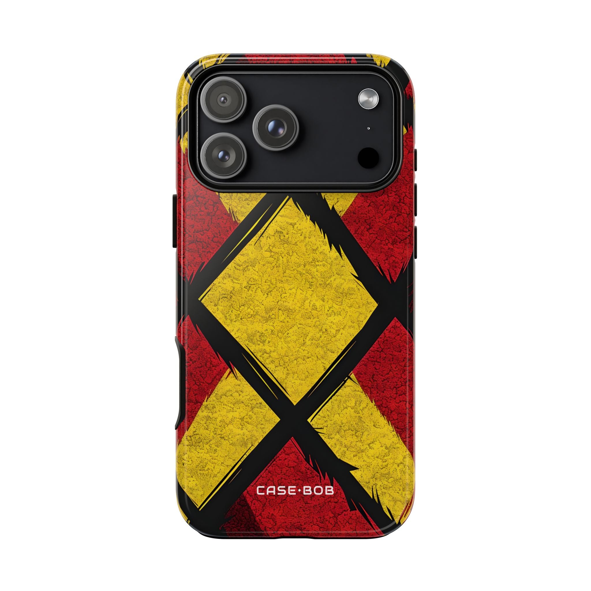 Cracked Diamond Grid iPhone 17 Pro Max Case - Tough