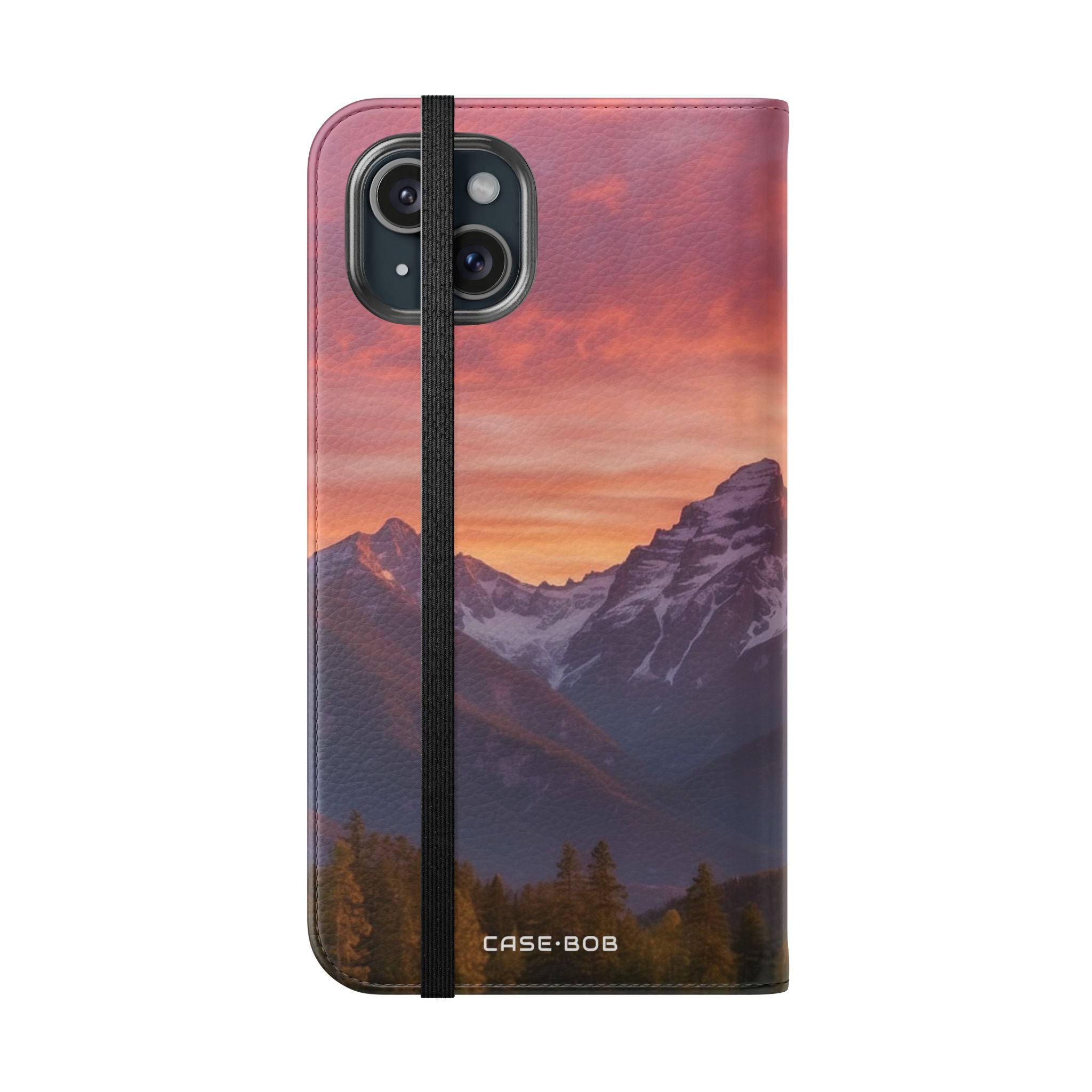 Mountain Bloom Twilight - iPhone 15 Plus Case - Wallet