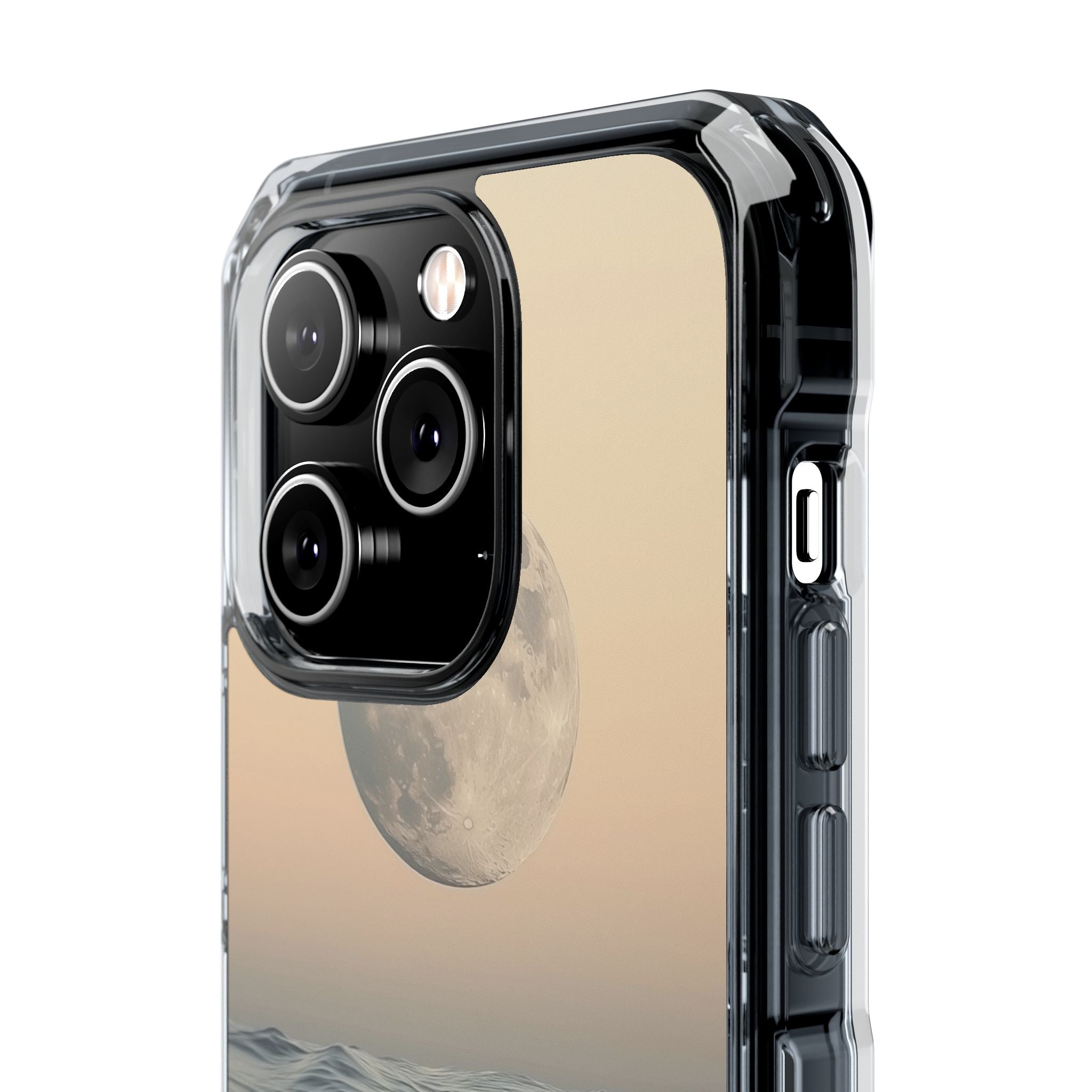 Moon Illuminates Waves iPhone Case - Impact