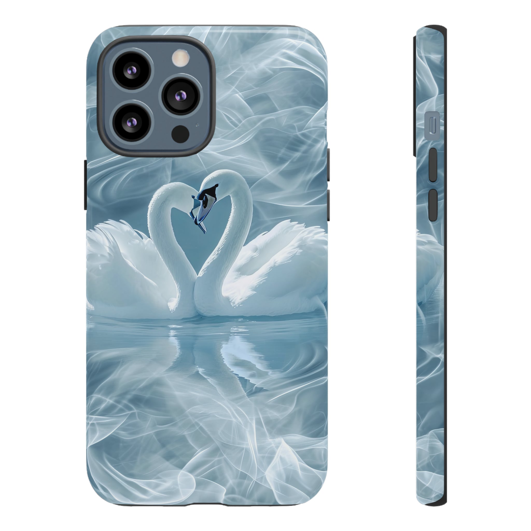 Swan Pair Ribbon Grace - Protective Phone Case