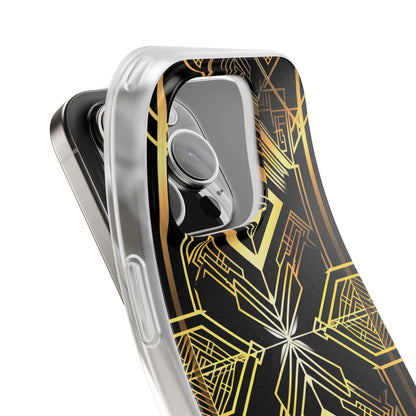 Golden Geometric Opulence iPhone 16 - Flexi Phone Case