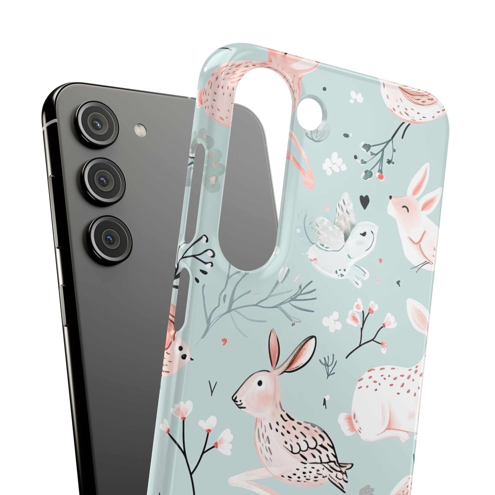 Whimsical Bunny Blossom - Slim Samsung S23 Phone Case