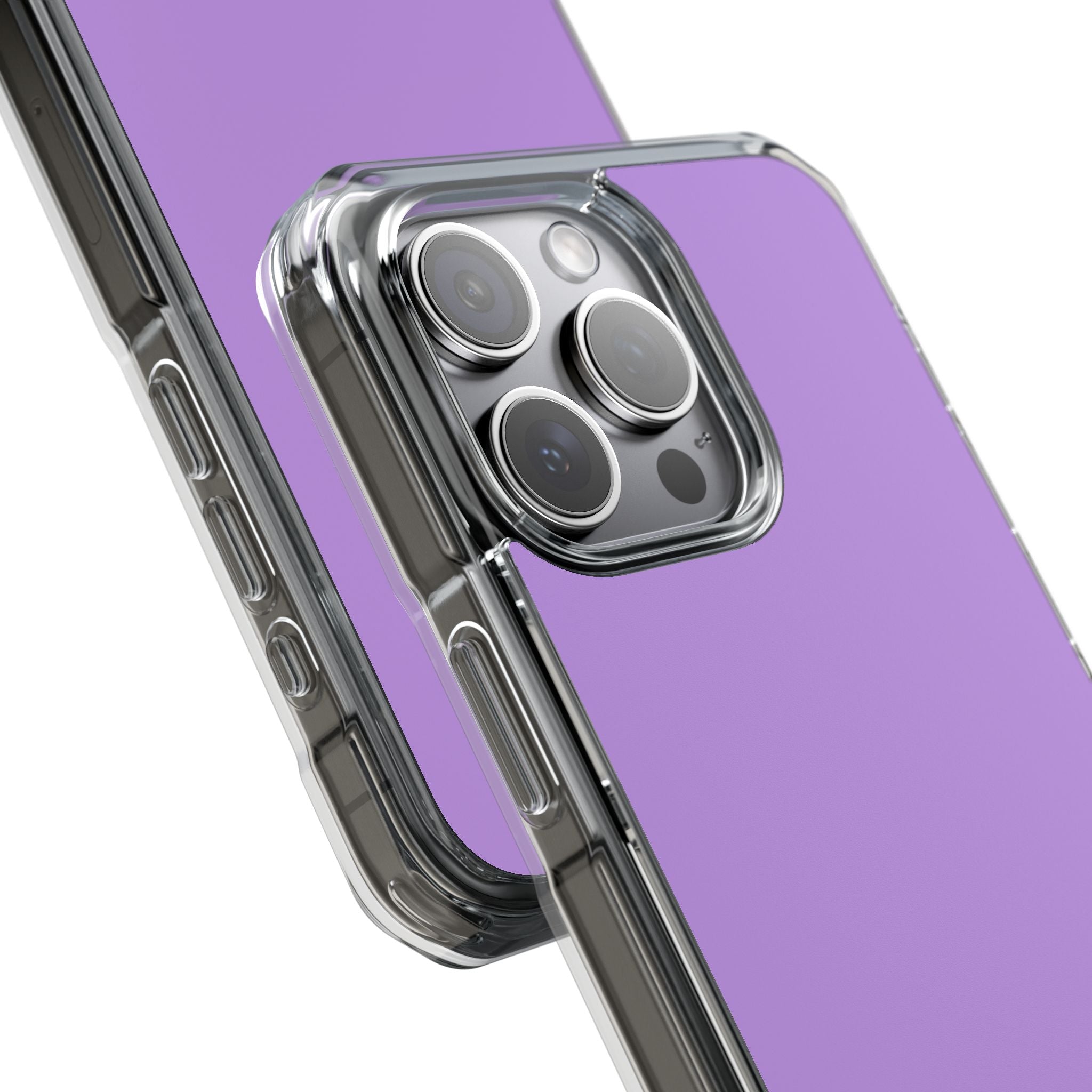 Bright Lavender - Clear Impact iPhone 15 Phone Case