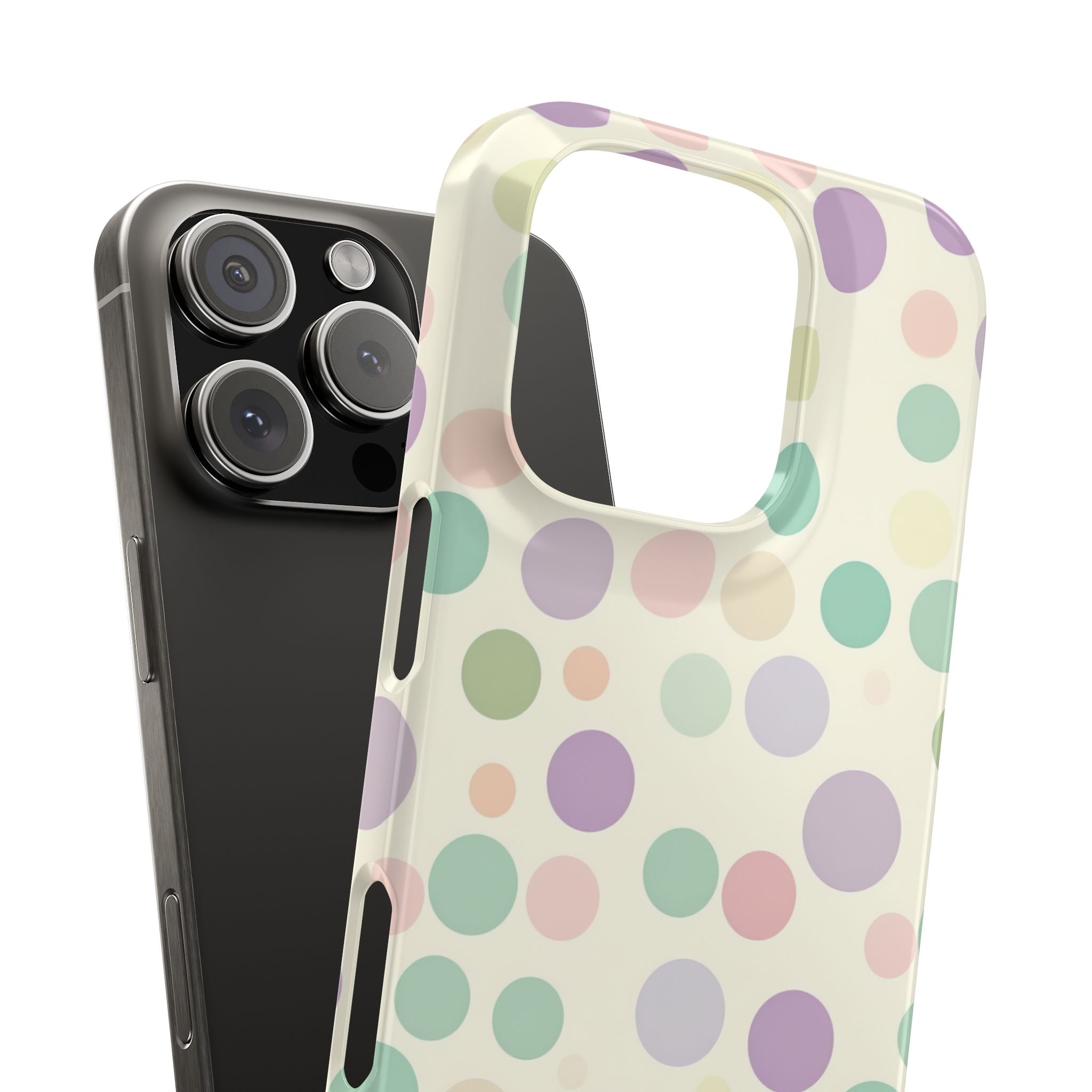 Playful Pastel Polka Dots - Slim iPhone 16 Phone Case