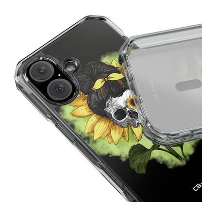 Sunflower Skull Fusion iPhone Case - Impact