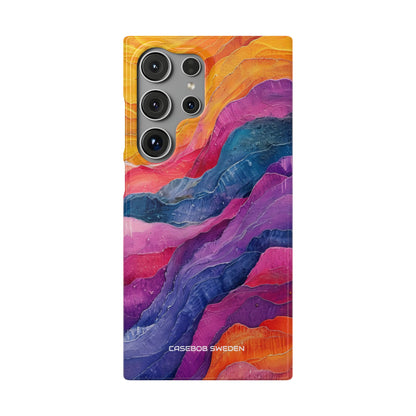 Vibrant Abstract Waves - Slim Samsung S24 Phone Case