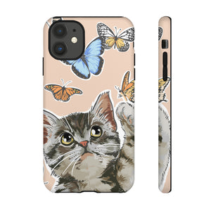 Cute Cat Butterflies - Protective Phone Case