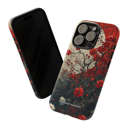 Zen Blossoms in Moonlight iPhone 15 - Tough Phone Case