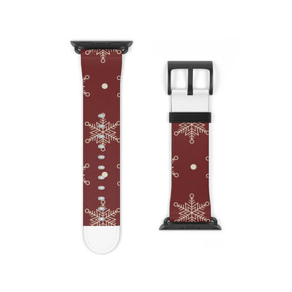 Cream Snowflakes Crimson - Kellonranneke