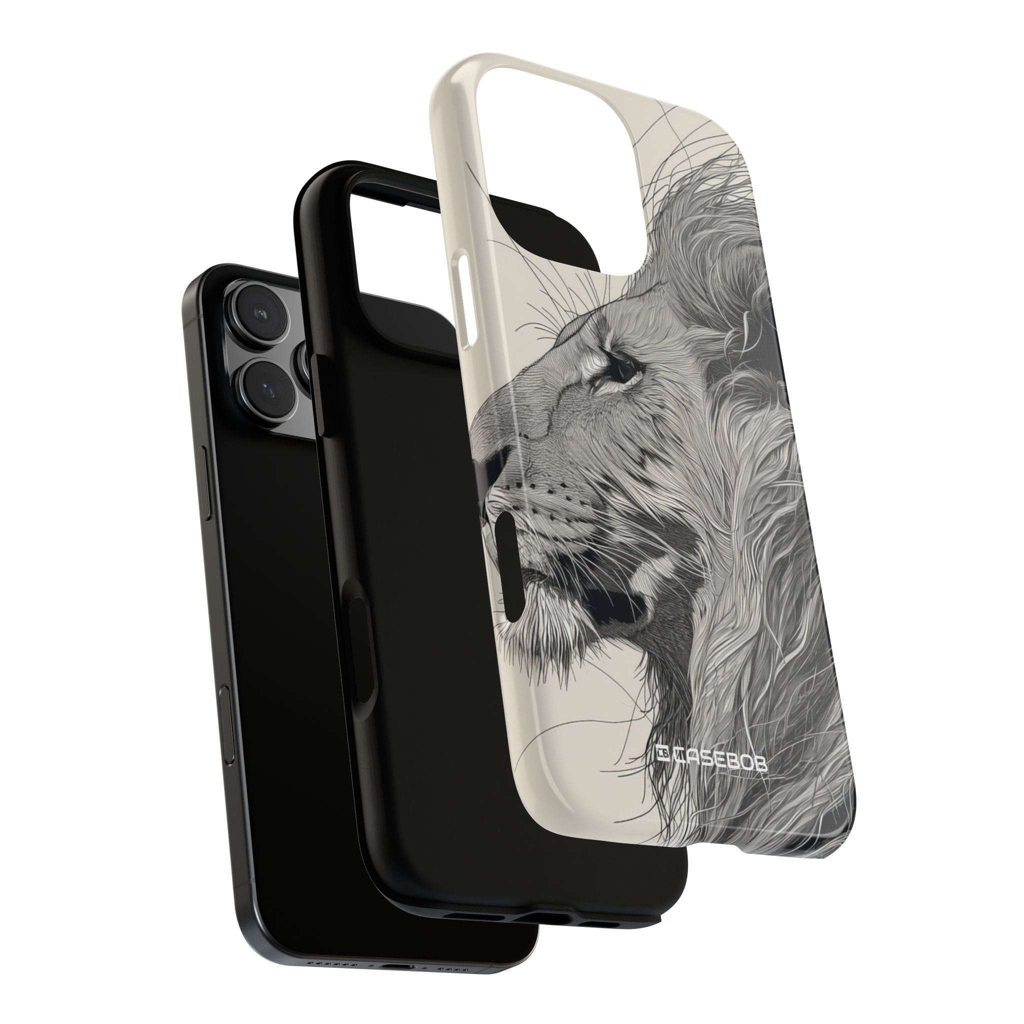 Majestic Lion: Grayscale Elegance - for iPhone 16