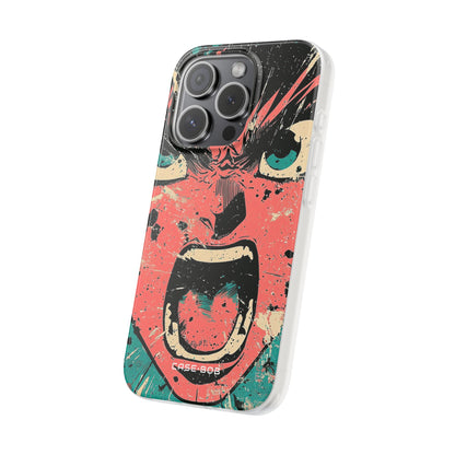 Screaming Face Pink iPhone 15 Pro Case - Soft