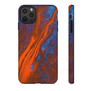 Orange Spikes Ink Art iPhone Case (Protective) iPhone 11 Pro Max Matte Phone Case