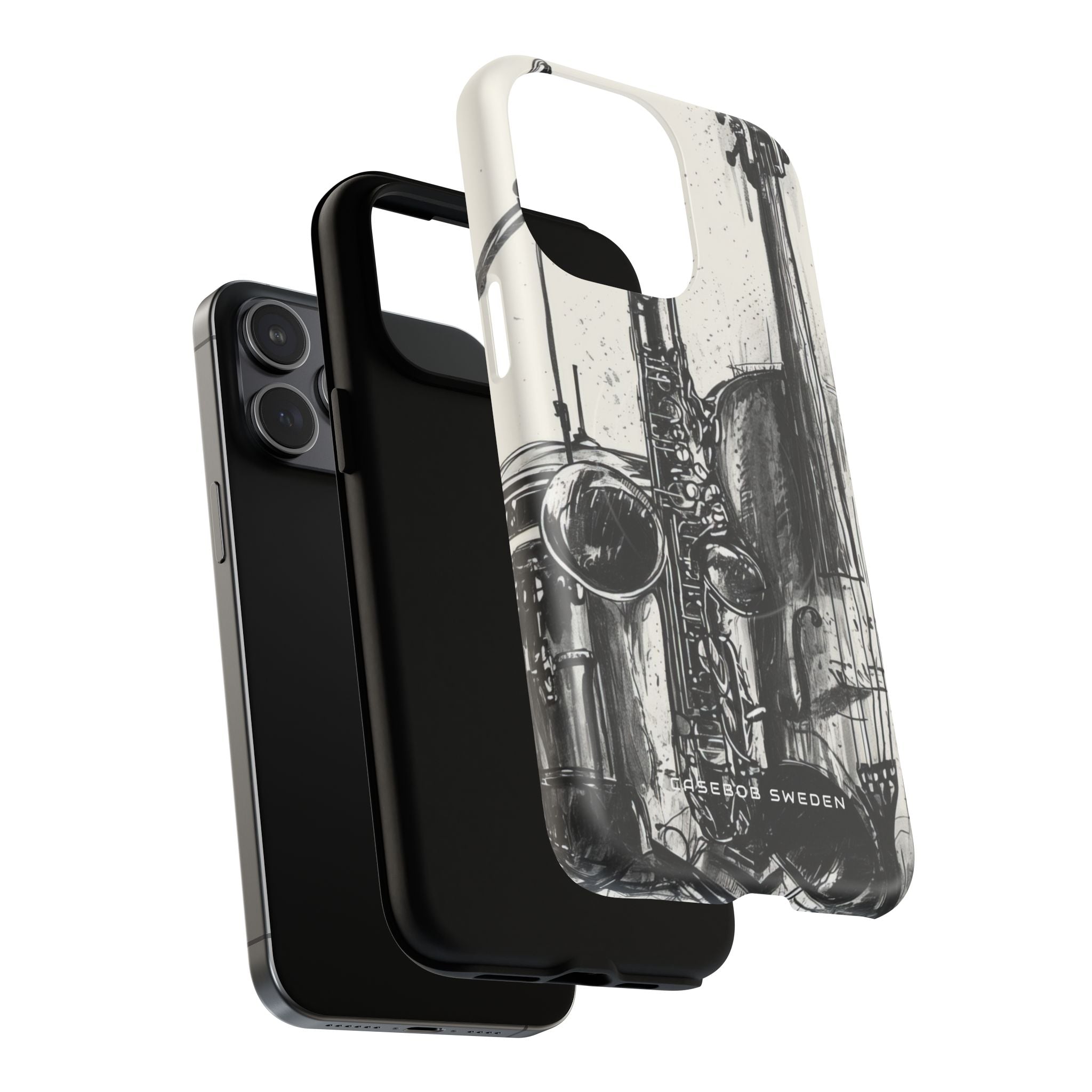 Jazz Instrument Line Symphony iPhone 15 | Tough+ Phone Case