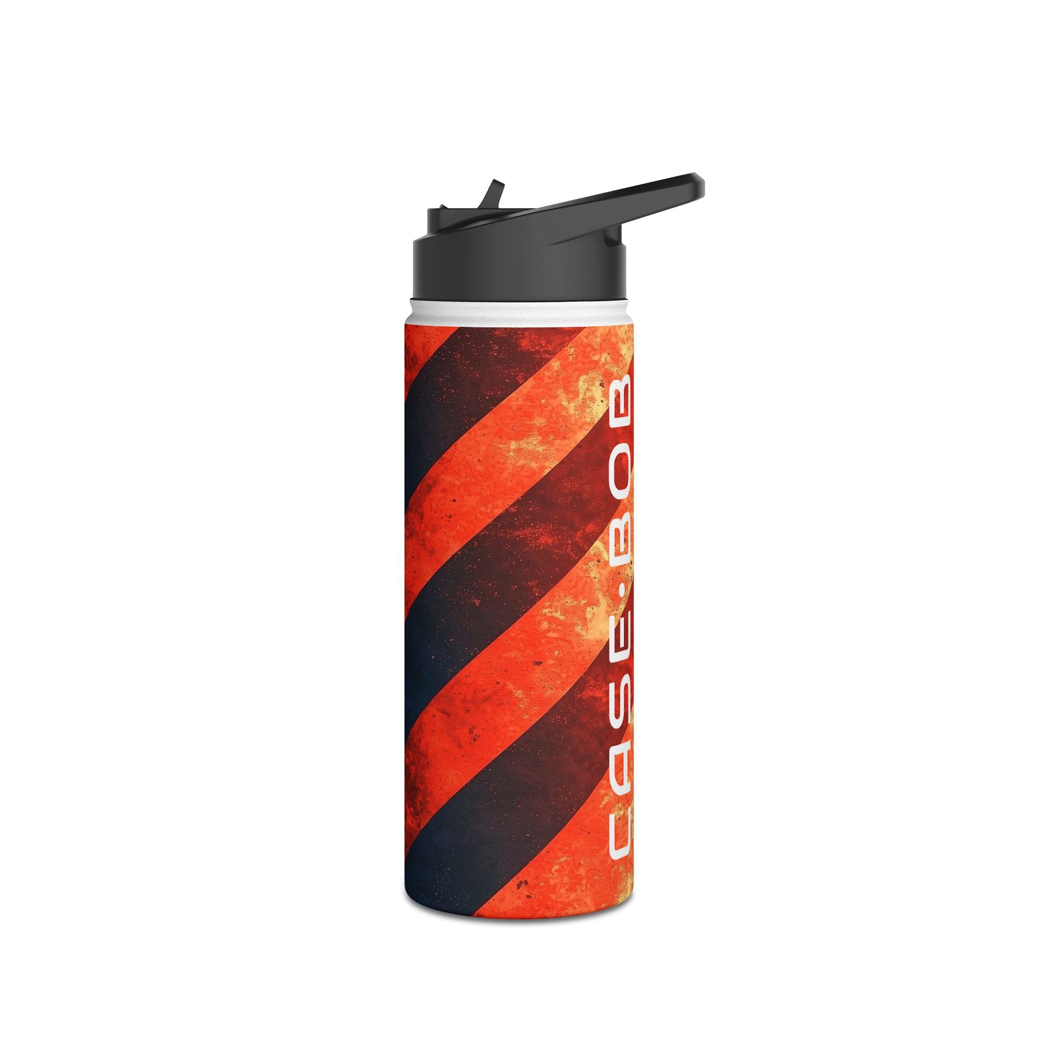 Diagonal Stripes Blaze - Stainless Steel Water Bottle