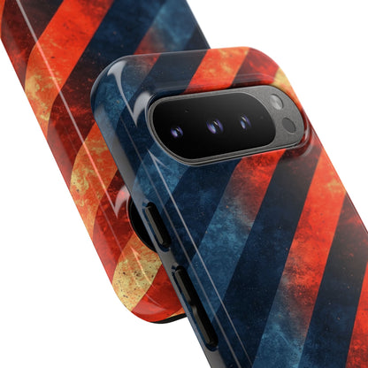 Diagonal Stripes Blaze Google Pixel 9 Pro Case - Tough