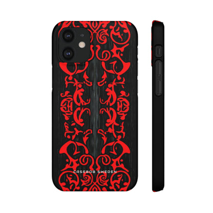 Gothic Crimson Symmetry iPhone 12 - Slim Phone Case