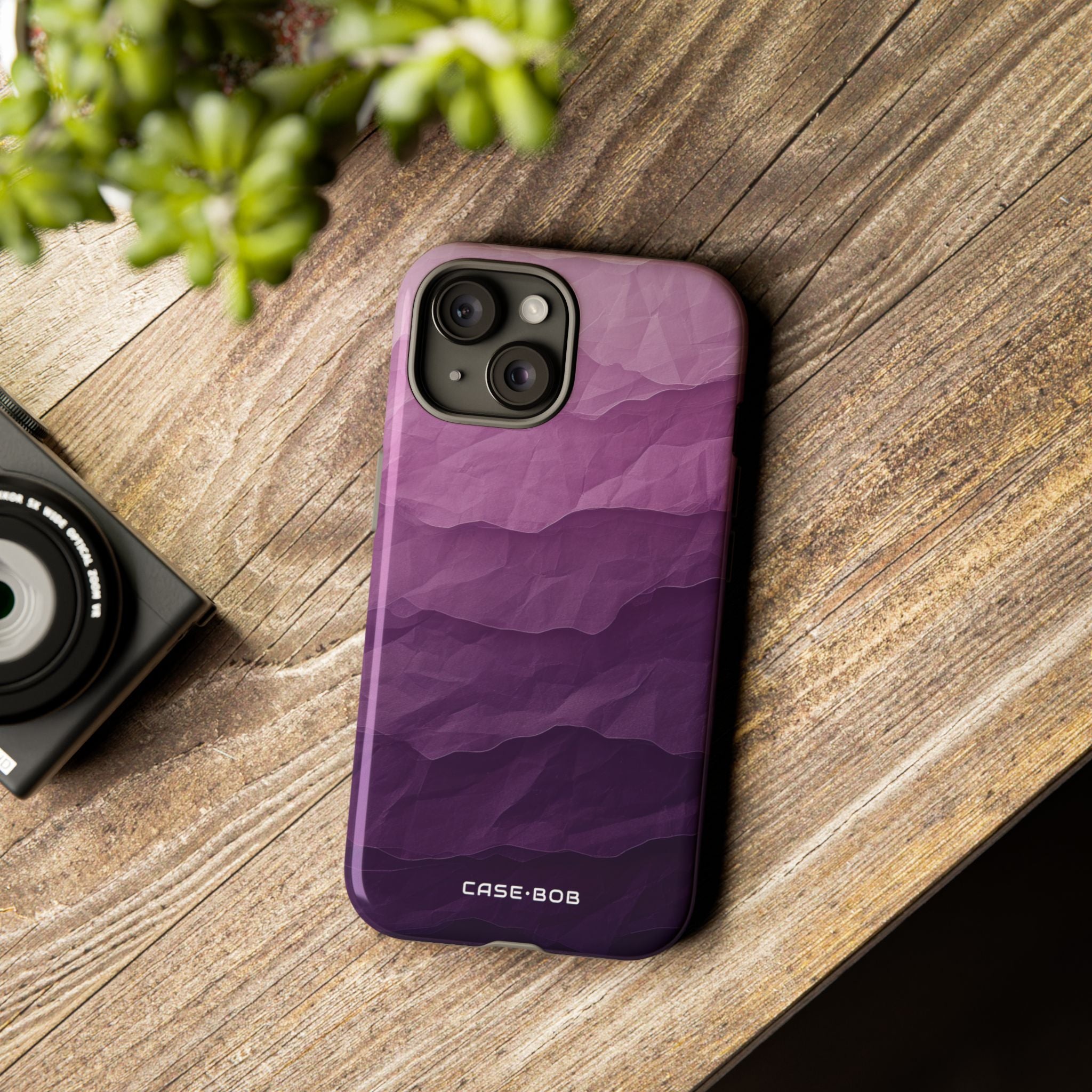 Purple Wave Layers iPhone 15 Case - Tough