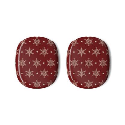 Cream Snowflakes Crimson - AirPod Max Case