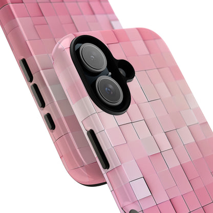 Gradient Pink Mosaic iPhone 16 - Tough Phone Case