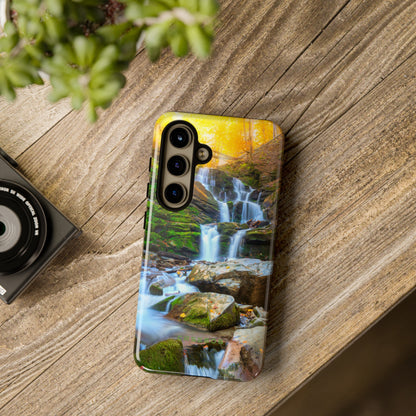 Autumn Mountain Waterfall - Protective Phone Case