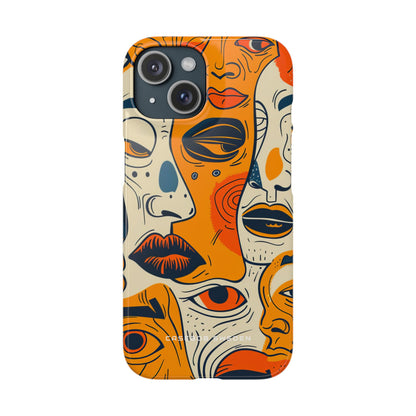 Gradient Face Mosaic iPhone 15 - Slim Phone Case