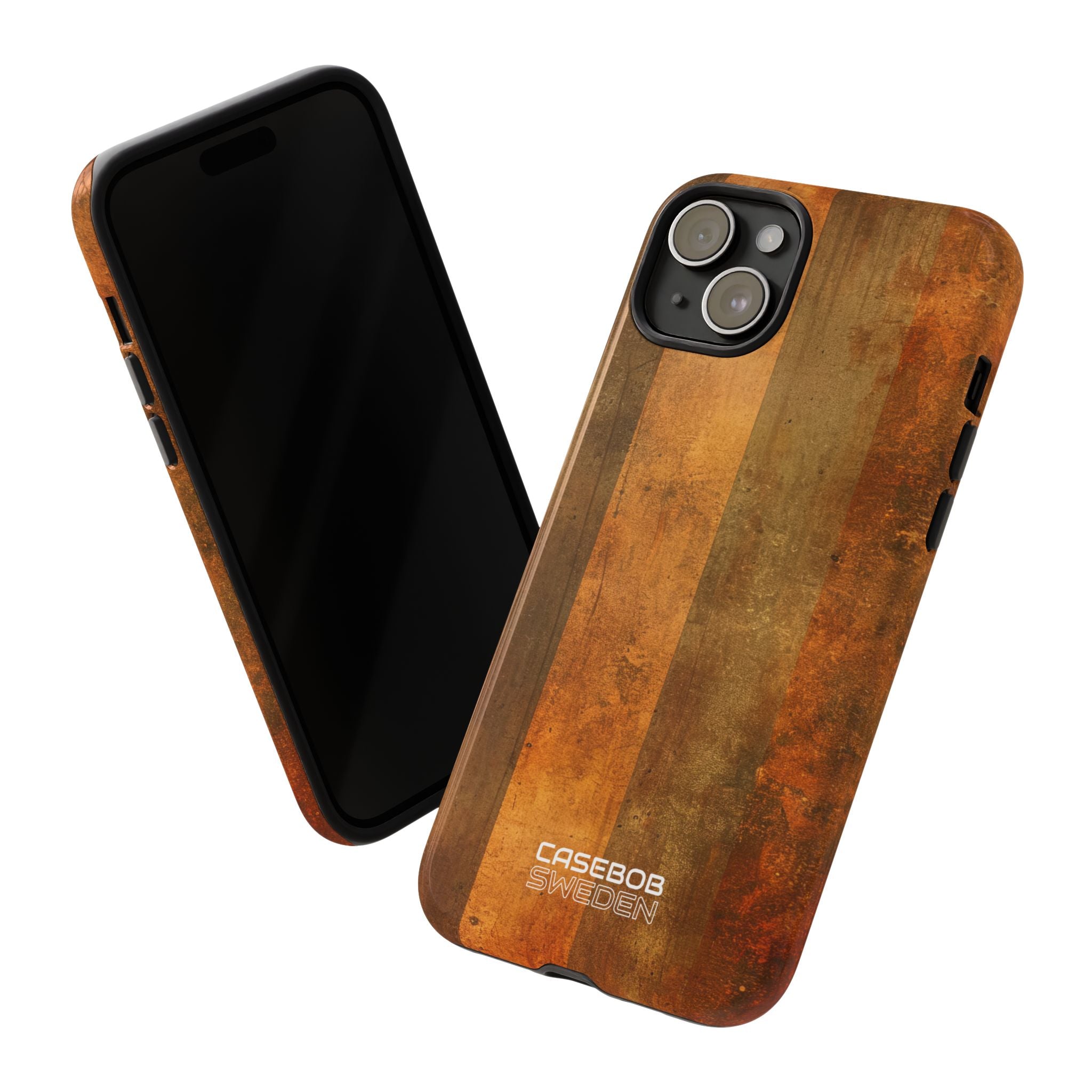 Rustik randig textur iPhone 15 – Tough