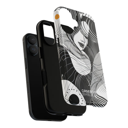 Orange Wave Motion iPhone 16 - Tough+