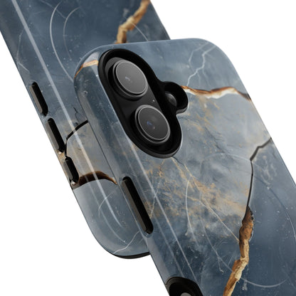 Jagged Vein Navy iPhone 17 Case - Tough+