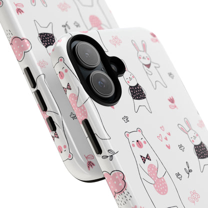 Bears Dance Playfully - iPhone Case