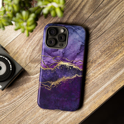 Purple Blue Marble - Protective Phone Case