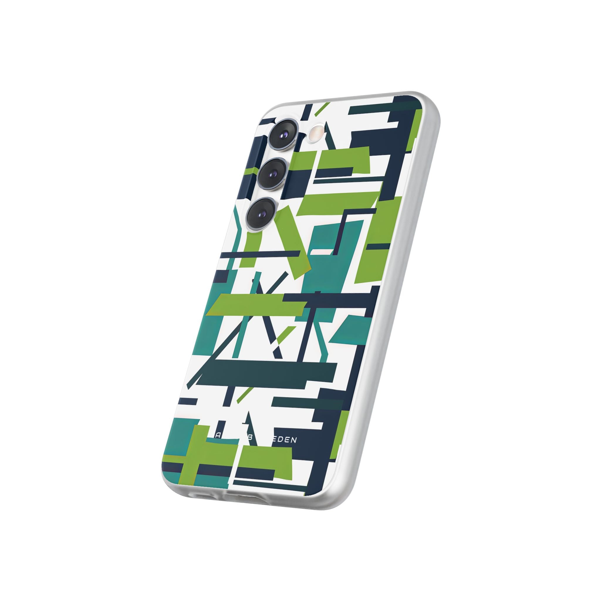 Green Geometry Glide Samsung S23 - Flexi Phone Case