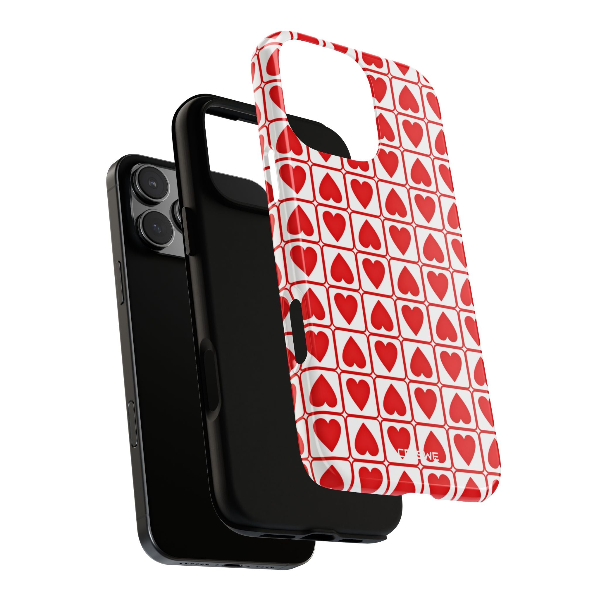 Hearts In Squares - iPhone Case
