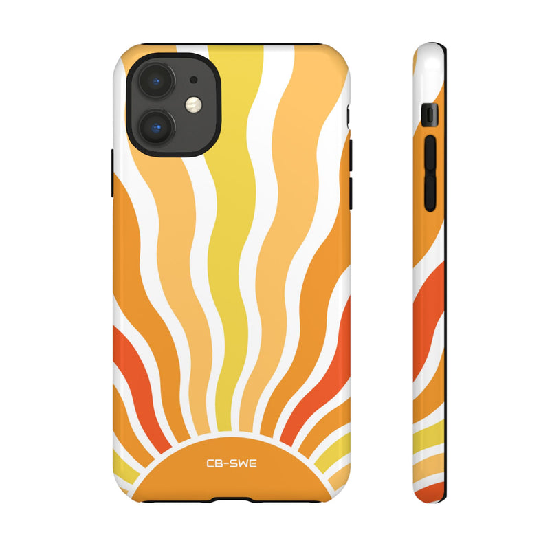 Retro Sunshine Waves - iPhone Case
