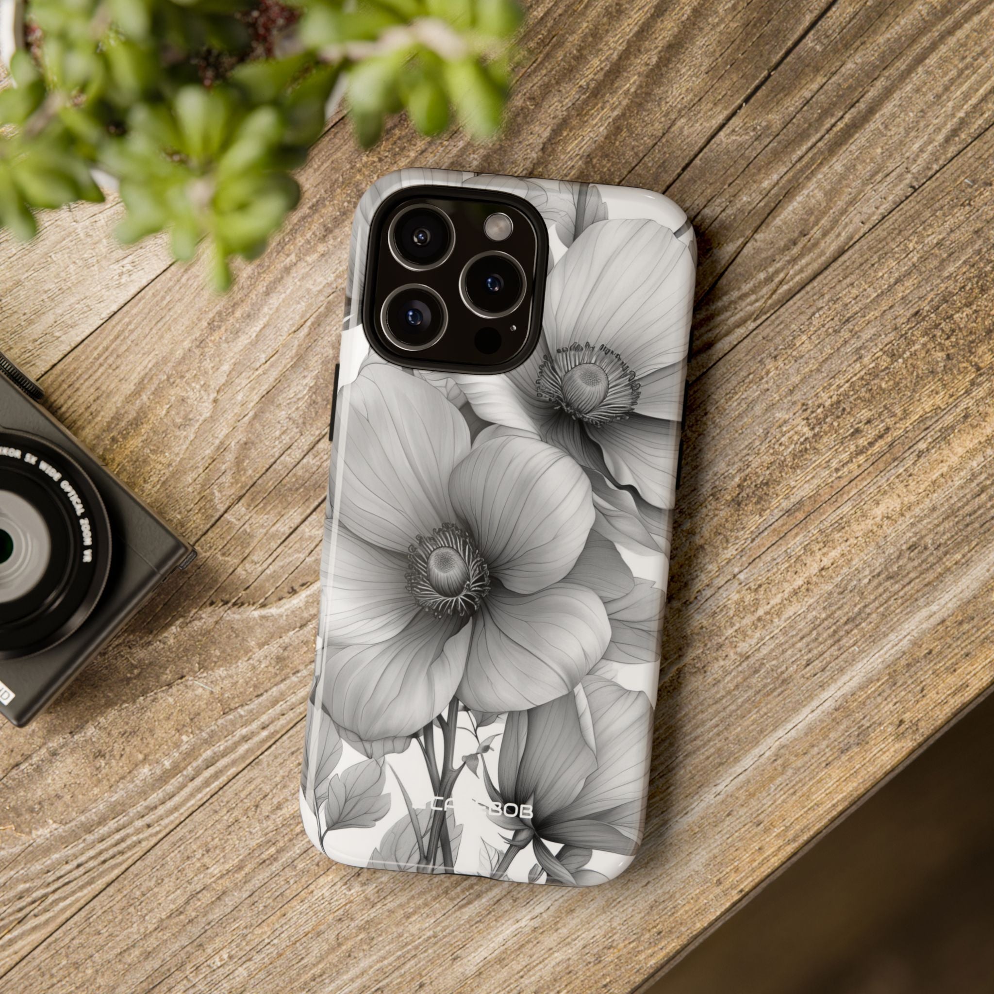 Botanical Elegance in Grayscale - for iPhone 16