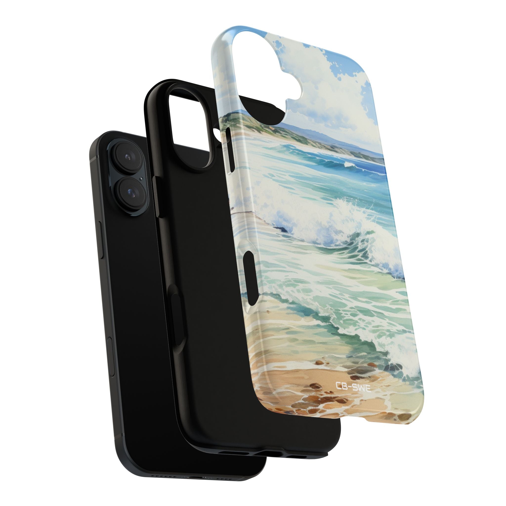 Serene Coastal Watercolors - iPhone Case