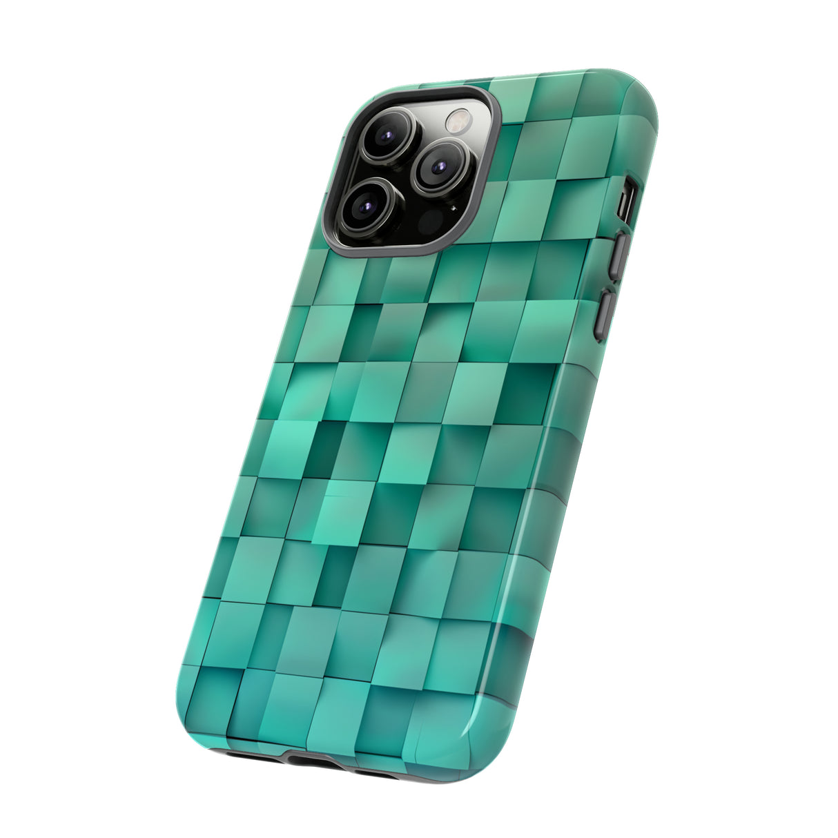 Teal Tranquility: Square Gradient - Protective Phone Case