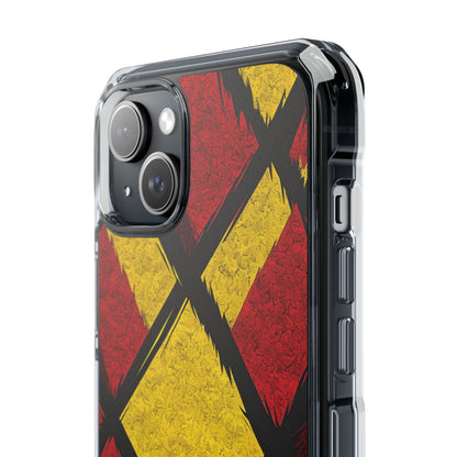 Cracked Diamond Grid iPhone 15 Plus Case - Impact