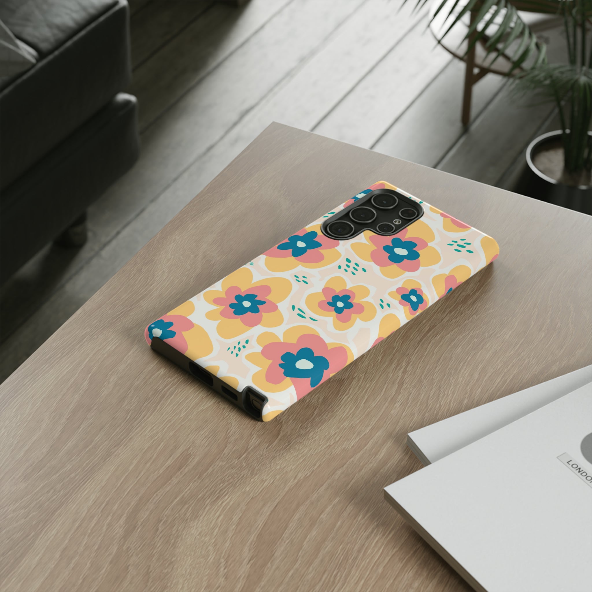 Yellow Happy Flower - Protective Phone Case