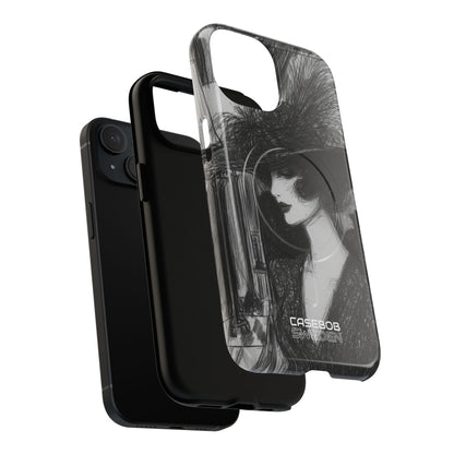 Vintage Feather Elegance iPhone 15 - Tough+