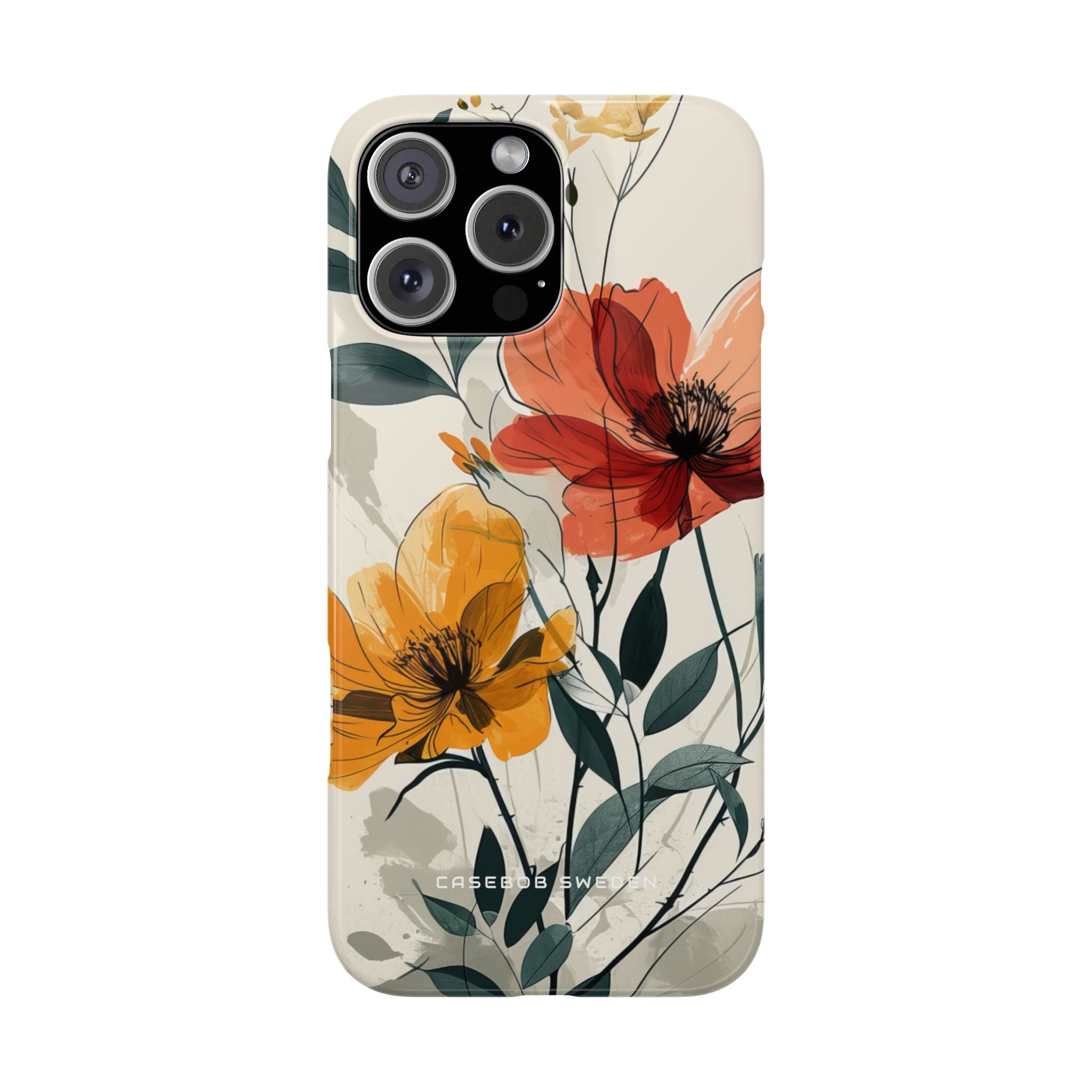 Elegant Floral Harmony iPhone 16 - Slim Phone Case