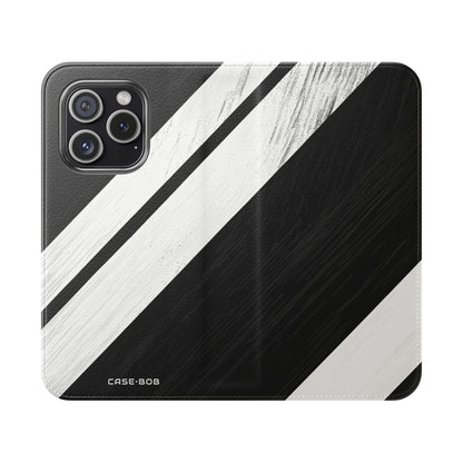 Striped Texture - iPhone 15 Pro Case - Wallet