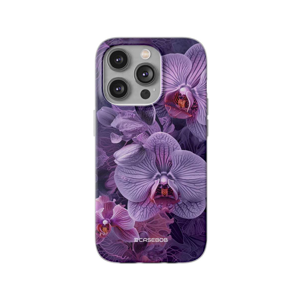 Strahlendes Orchideen-Design | Handyhülle für iPhone (flexible Hülle) 