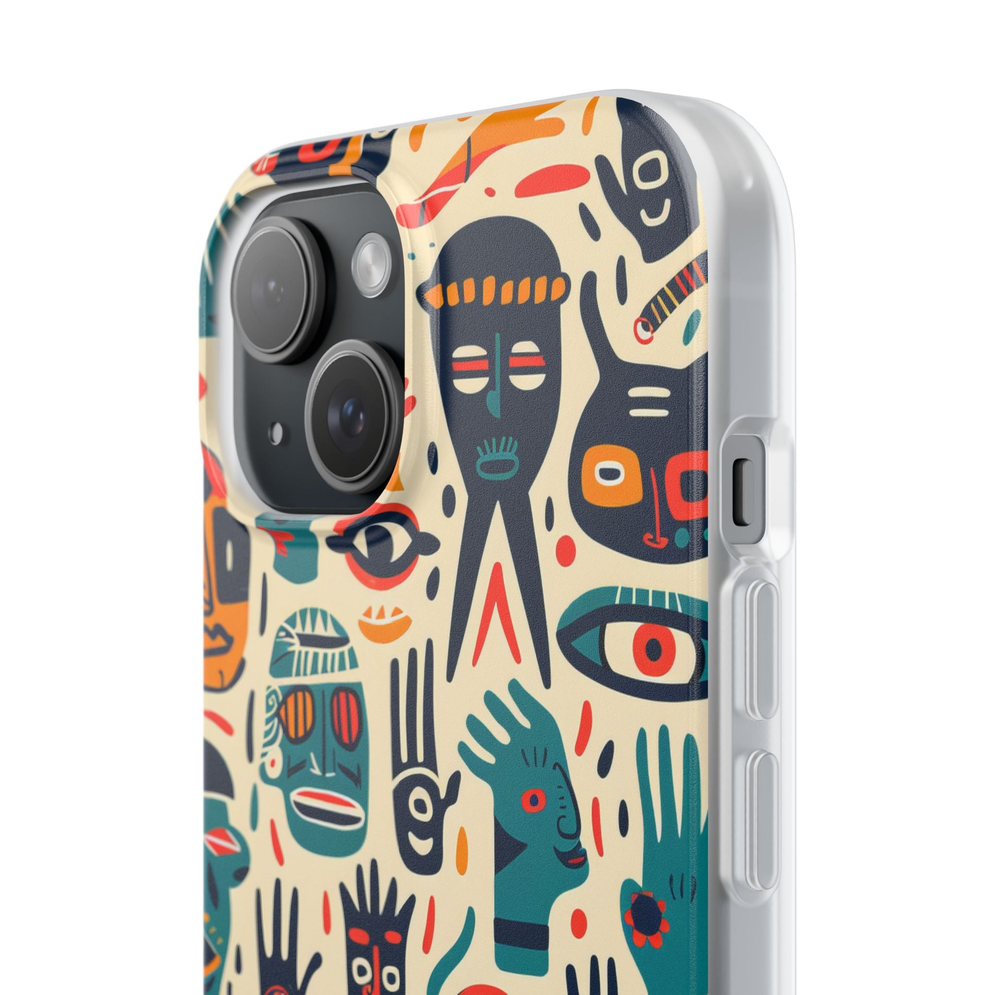 Vivid Faces iPhone 15 Case - Soft