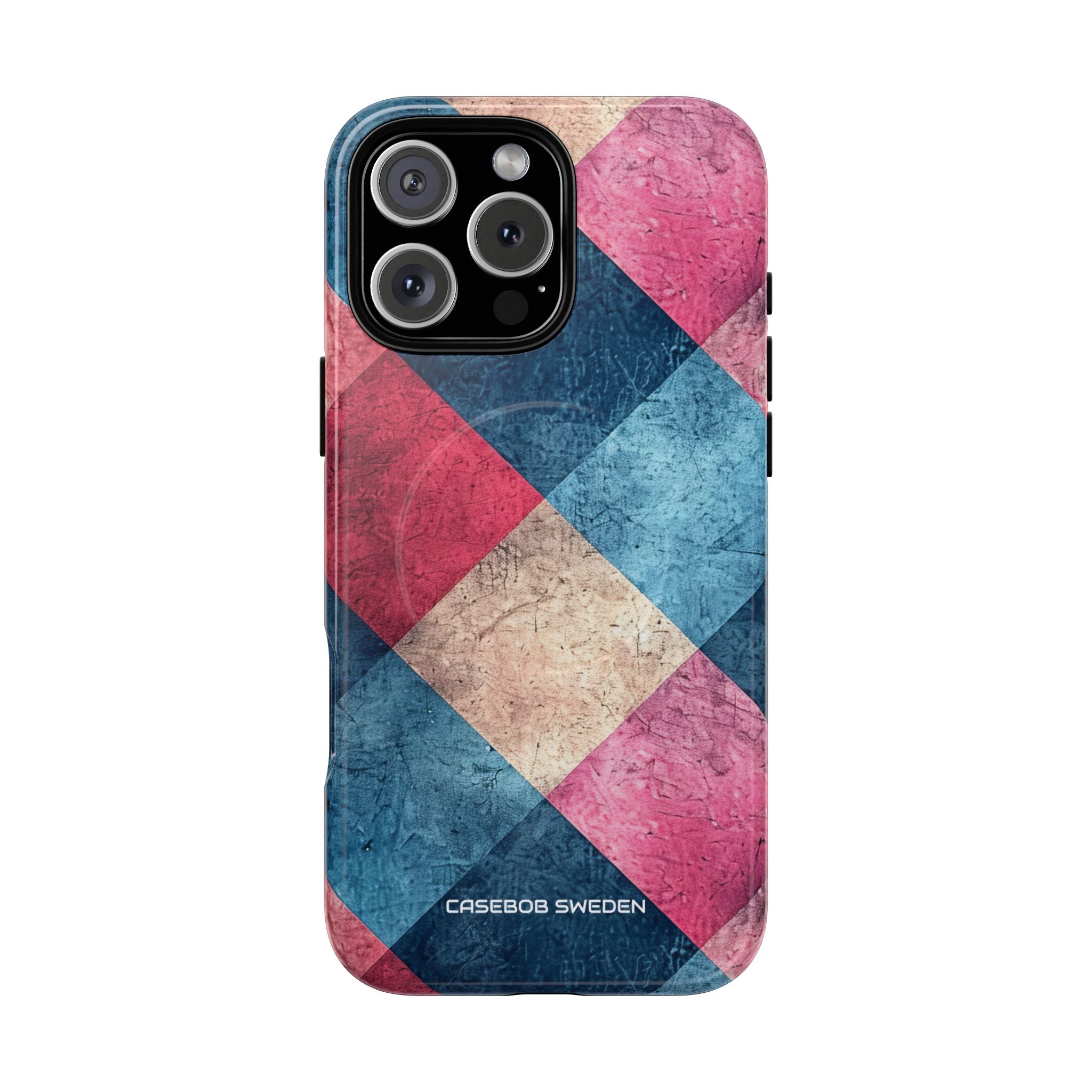 Bold Geometric Squares - Tough + MagSafe® iPhone 16 Phone Case