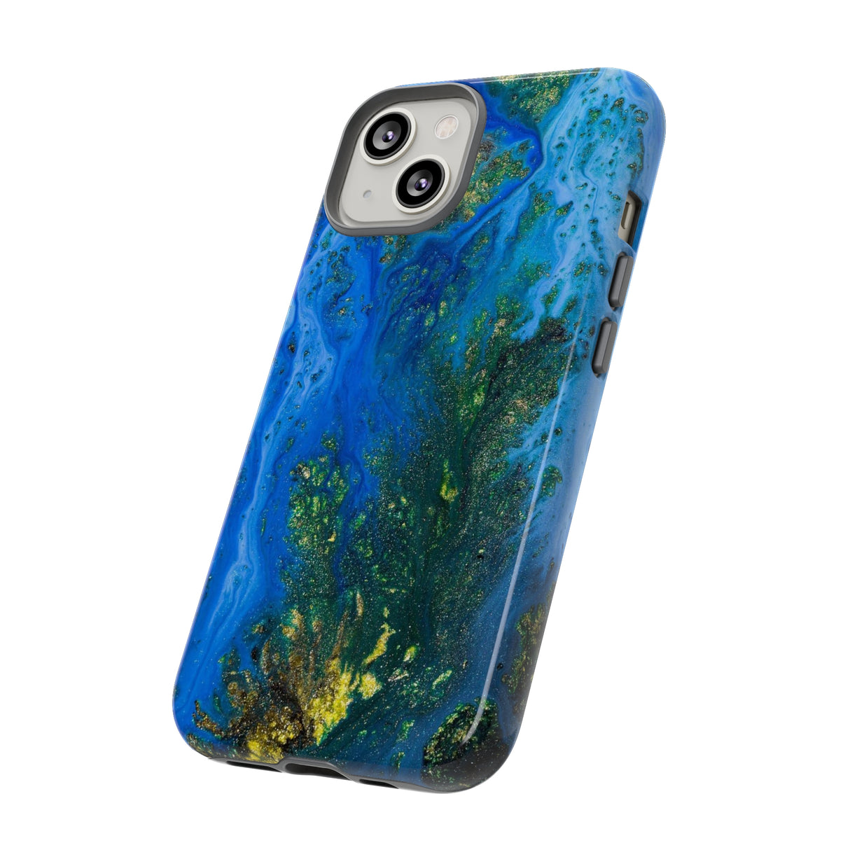 Blue Globe Ink Art iPhone Case (Protective) Phone Case