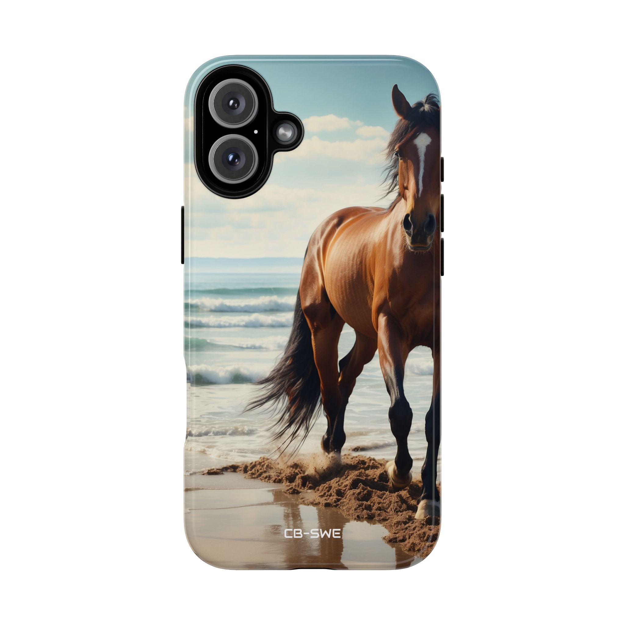 Horse Gallops Shoreline - iPhone Case